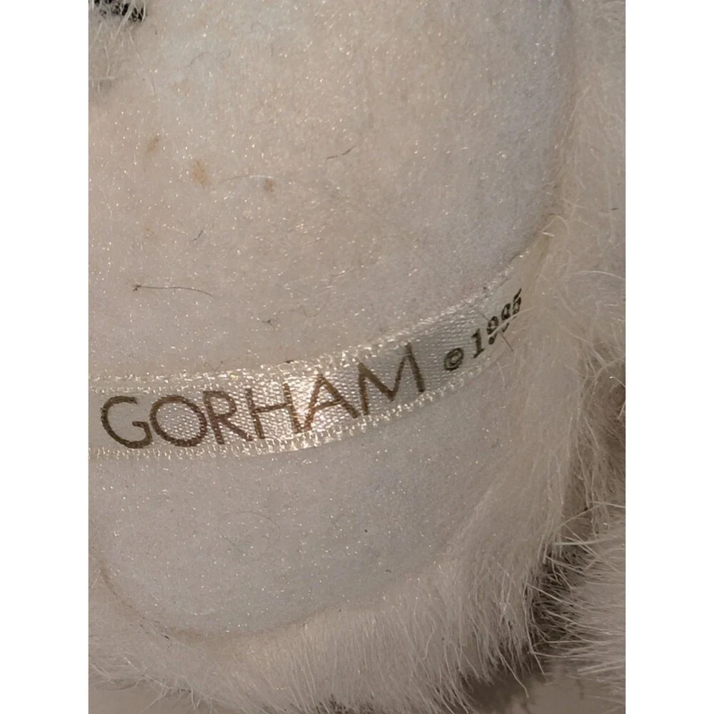 Gorham Aloysius April Plush Teddy Bear Straw Hat Flowers Collectible Easter